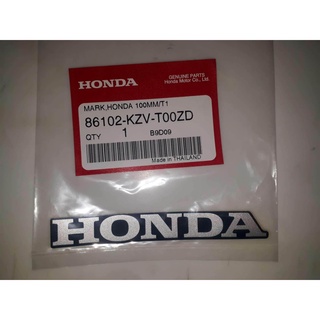 86102-KZV-T00ZDสติ๊กเกอร์HONDA100MM.ติดฝาครอบตัวถังสีเทาพื้นดำใช้สำหรับรถรุ่น: DREAM110i 2011 .1ชิ้น  อะไหล่แท้ศูนย์HOND