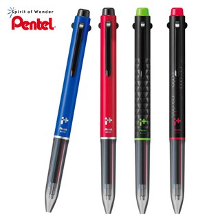 Pentel IPlus 3in1 เพนเทล ปากกาลูกลื่น พร้อมไส้ 3 สี (ดำ, แดง ,น้ำเงิน) ขนาด 0.4mm "Black Edition"