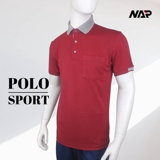 NAP Sport เสื้อโปโลผู้ชาย คอฐานเชิ้ต ผ้าไมโคร สีพื้น ไซส์ M-L-XL รุ่นใหม่ล่าสุด