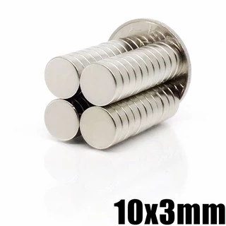 10ชิ้น แม่เหล็ก 10x3มิล กลมแบน 10*3มิล Magnet Neodymium 10x3mm แม่เหล็กแรงสูง 10mm x 3mm แม่เหล็กแรงดูดสูง 10*3mm