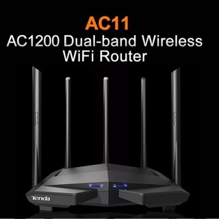 Tenda AC11 1200Mbps WiFi Router 2.4GHz/5GHz Dual Band Wireless Repeater Smart APP Control