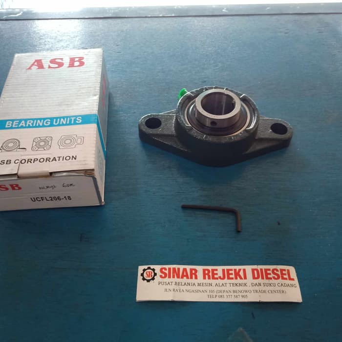 แบริ่งหมอนบล็อก Laher Laker UCFL 206-18 UCFL 206 - 18 As 28 mm ASB