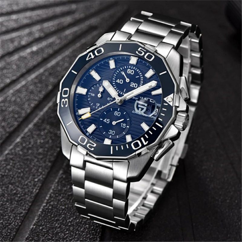 🇹🇭มสต็อกในประเทศไทย🇹🇭 Pagani Design 1617 Automatic &amp; Quartz Watch for Men, stainless steel, dial 47,3mm, waterproof 100m