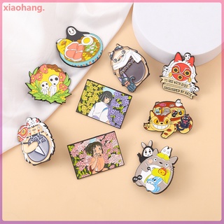 เครื่องประดับ เข็มกลัด ลายการ์ตูนอนิเมะ Spirited Away Princess Mononoke Lapel Totoro Pin สําหรับนักเรียน