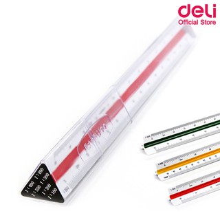 Deli 8930 Triangular Scale ไม้สเกล 3 เหลี่ยม ยาวถึง 30cm (แพ็ค 1 ชิ้น) ไม้บรรทัด ไม้สามเหลี่ยม ไม้วัดสเกล เครื่องเขียน