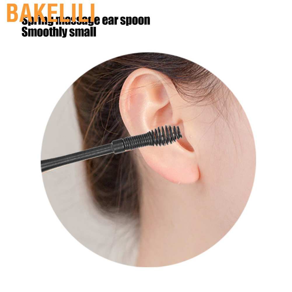 Bakelili Portable Earwax Removal Cleaner Set U Shape Ear Spoon Spiral
