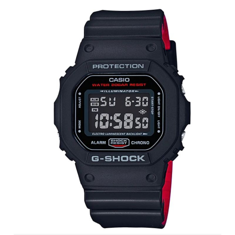 CASIO นาฬิกาข้อมือผู้ชาย G-Shock Black &amp; Red Series รุ่น DW-5600HR-1 ***ของแท้ประกันเครื่องศูนย์ CMG 1 ปี