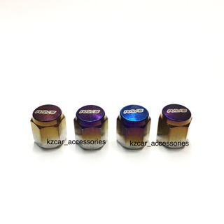 จุกลมรถยนต์/รถมอไซต์ สีไทเทเนียม (4ชิ้น)