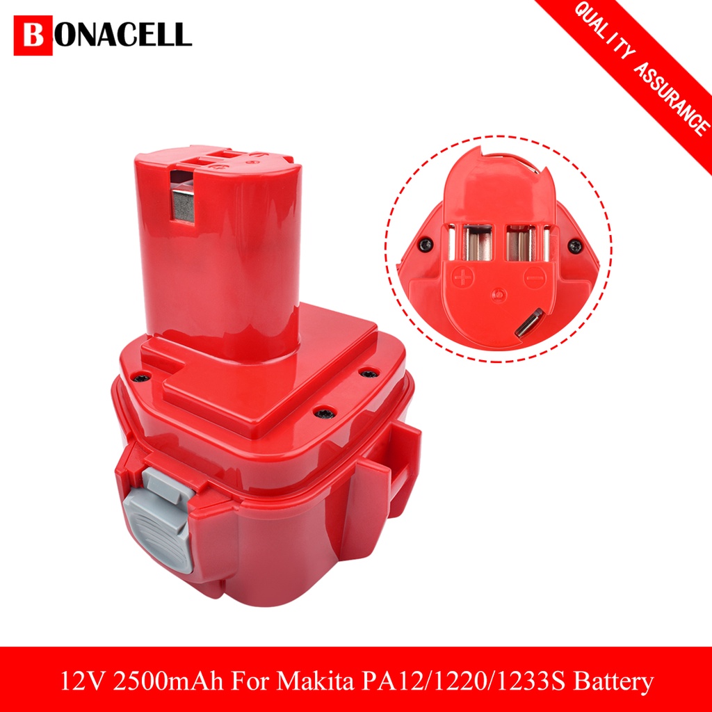 bonacell For Makita 12V 2500mAh NI-MH Rechargeable Battery Power Tools Bateria PA12 1220 1222 1235 1