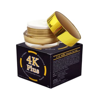 ครีม 4K Plus Whitening Night Cream ไนท์ครีม ครีมกลางคืน (15 g.)