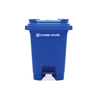 ถังขยะพลาสติก แยกประเภท COMBI WARE ขนาด 60 ลิตร แบบมีเท้าเหยียบ สีน้ำเงิน ถังขยะ Plastic waste bin, separate type, COMBI