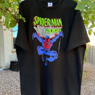 [S-5XL] เสื้อยืดแขนสั้น พิมพ์ลาย Spider-Man superhero สไตล์ฮิปฮอป ยุโรป และอเมริกา สําหรับผู้ชาย