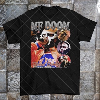 เสื้อยืดลําลอง ผ้าฝ้าย แขนสั้น คอกลม พิมพ์ลาย lelaki baju lengan pendek pakain MF DOOM สไตล์วินเทจ แฟชั่นฤดูร้อน สําหรับ