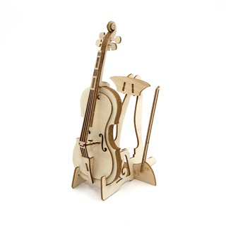 &gt;&gt;พร้อมส่ง&lt;&lt;จิ๊กซอว์ไม้ [JIGZLE Wooden Puzzle] Cello Smartphone Stand