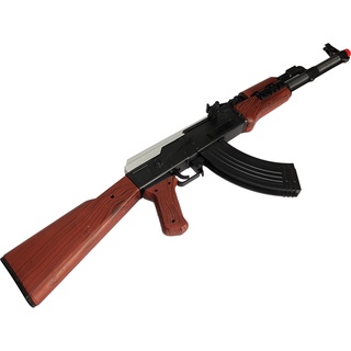 KNKTOY ปืนของเล่น ปืนอัดลม AK123 ชักยิงทีละนัดใช้ลูกได้4แบบ มีลูก1ถุง200นัด AK123