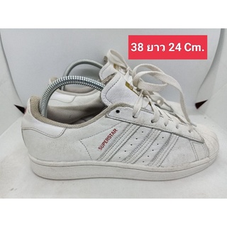 Adidas แท้ Size 38 ยาว 24 รองเท้ามือสอง ผ้าใบ แฟชั่น ทำงาน ลำลอง เที่ยว เกรด A+(P)