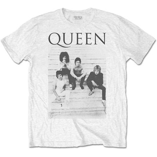 เสื้อยืดคอกลม แขนสั้น ผ้าฝ้าย พิมพ์ลาย Queen Stairs Rock Band Wear Queen We Will Rock You Rock พลัสไซซ์ คุณภาพสูง แฟชั่น