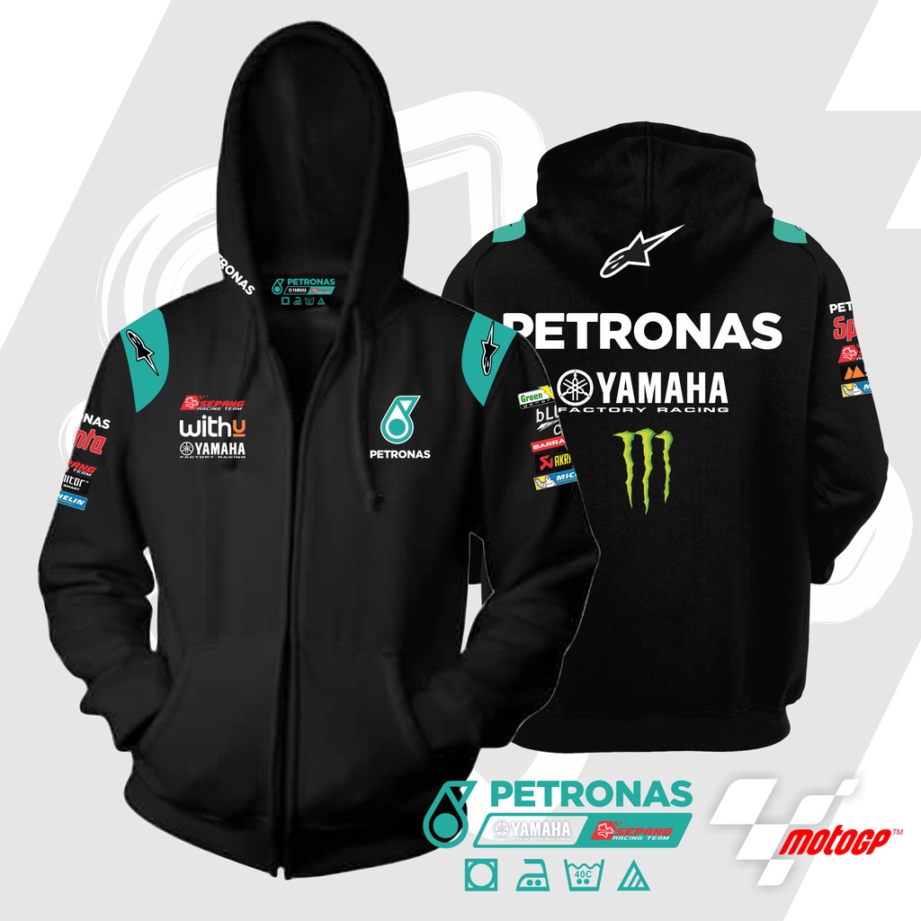 Hitam Mix LOGO ZIPPER Hoodie JACKET / 2021 Super PREMIUM Petrona SRT MotoGP Edition Zipped Hoodie F1