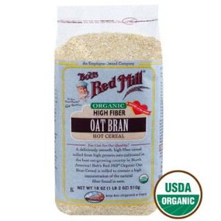 Bobs Red Mill Organic Oat Bran 510gรำข้าวโอ๊ตออร์แกนิค 510g