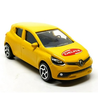 รถเหล็กมาจอเร็ต Majorette Renault Clio Sport - Delphi สีเหลือง ขนาด 1/64 ยาว 8 cm มือสอง #001