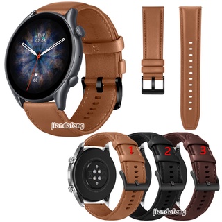 สายนาฬิกาข้อมือ หนังวัวแท้ สําหรับ Huami Amazfit GTR 3 3 Pro 2 2E