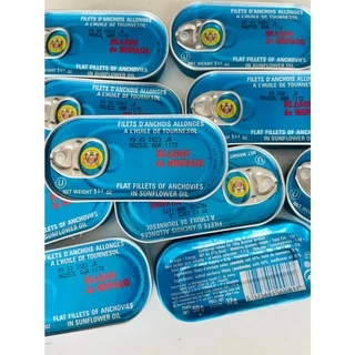 ปลาแองโชวี่ ดองในน้ำมันทานตะวัน ขนาด 50 กรัม Anchovies In Soya Oil 50 g BLASON DE MONACO