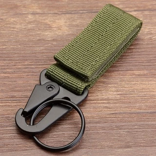 กุญแจไนลอนตะขอสายรัด Molle หัวเข็มขัดแขวนเข็มขัด Carabiner คลิป