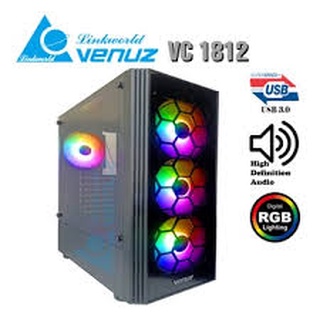 (VC1812) CASE VENUZ Micro ATX,ITX รุ่น VC1813,VC1812  ข้างใส พัดลม 4 ตัว ประกัน 1ปี 1