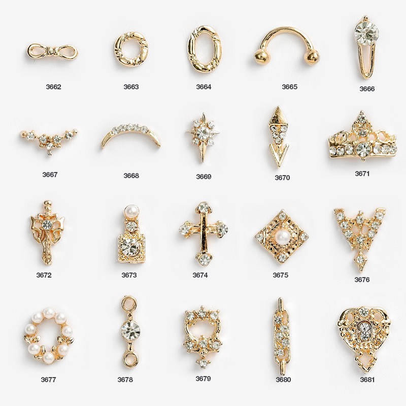 เพชรคริสตัลอัลลอย สไตล์ญี่ปุ่น สําหรับตกแต่งเล็บ DIY