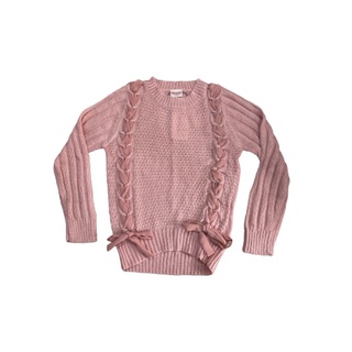 เสื้อไหมพรมเด็กโตหรือผู้ใหญ่ก็ใส่ได้ สีชมพู  Pinkhunt นำเข้าจากญี่ปุ่น