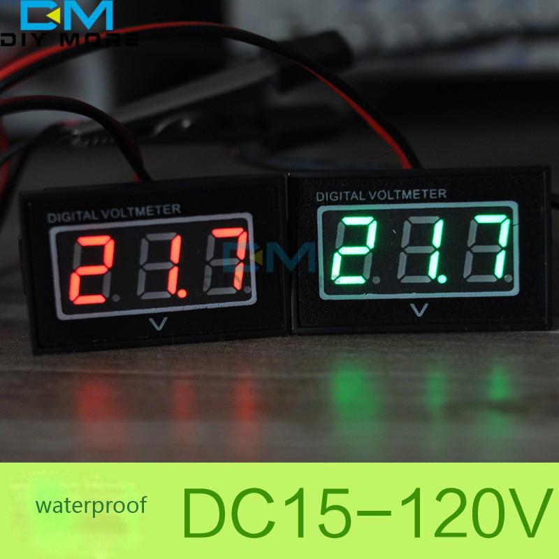 dc 15-120 v 24 v 36 v 48 v ดิจิตอลกันน้ําสีเขียวสีฟ้าแดง led สําหรับรถกอล์ฟ