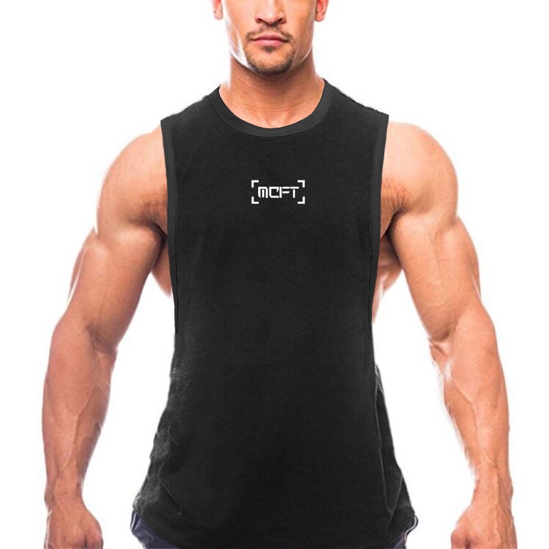 คุณภาพสูงผู้ชายยิมกีฬาตาข่ายแขนกุดWorkoutวอร์มวิ่งพอดีเสื้อกล้ามเสื้อกล้าม