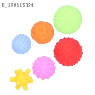 B_uranus324 6pcs Baby Gripping Ball Soft Sensory Hand Set Colorful Silicone Children Toys
