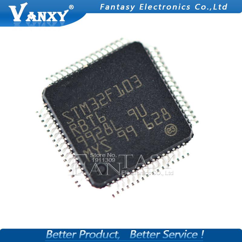 2PCS STM32F103RBT6 LQFP64 STM32F103 QFP64 QFP ARM new and original IC