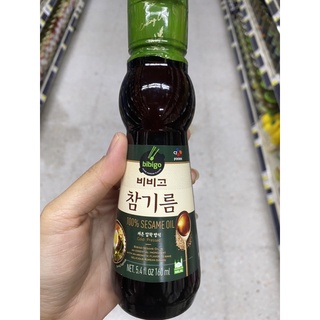 น้ำมันงา ธรรมชาติ ตรา ซีเจ 160 Ml. Bibigo Sesame Oil ( CJ Brand )