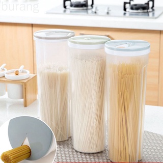 Spaghetti Plastic Noodles Container Grain Cereal Nuts Beans Food Storage Box and Locking Lids burang