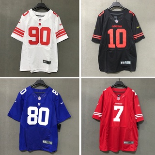 เสื้อกีฬาเบสบอลแขนสั้น ความยาวปานกลาง ทรงหลวม ขนาดใหญ่ ลาย Nfl American Football Jersey Rugbybf สําหรับนักเรียน