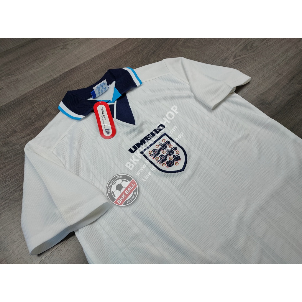 [Retro] - เสื้อฟุตบอล ย้อนยุค ทีมชาติ England Home อังกฤษ เหย้า ชุดฟุตบอลโลก 1996