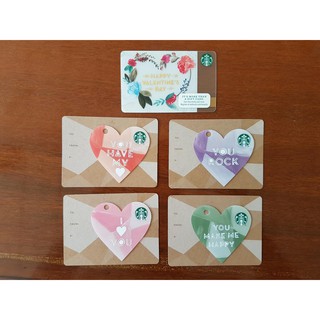 บัตรสะสม บัตรสตาร์บัคส์จากอเมริกา Starbucks Card Happy Valentines Day 2016