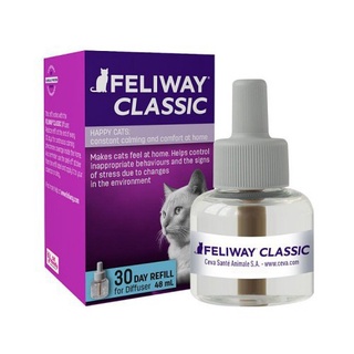 Feliway ฟีโรโมนชนิดเติม รีฟิล สยบอารมณ์ ชนิดเติม 48ml (ชนิดเติม Feliway diffuser เฟลิเวย์แบบเสียบปลั๊ก)