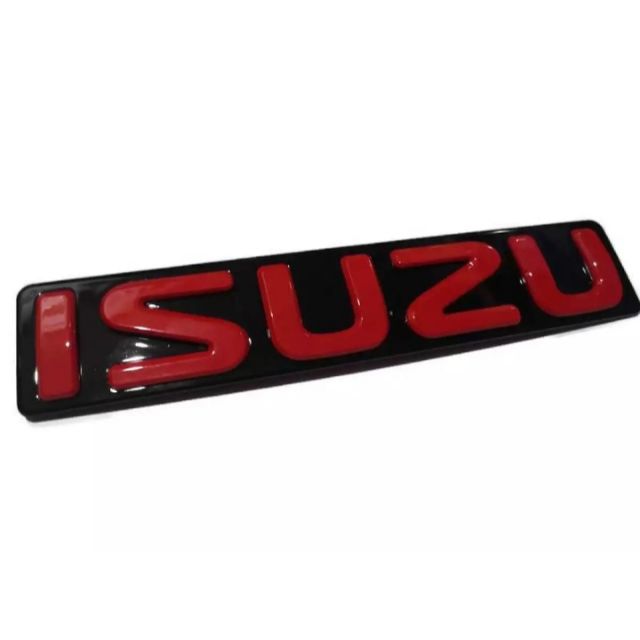 โลโก้ติดหน้ากระจัง Isuzu d-max All New สีแดง ปี 2012-2019