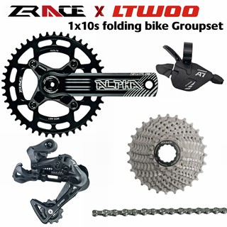 LTWOO A7 1x10 Speed, 10s Folding Bike Groupset, Shifte r+ Rear Derailleurs + ZRACE Chainset Cassette / Chains, Folding-Bike 16/20 inch bicycle