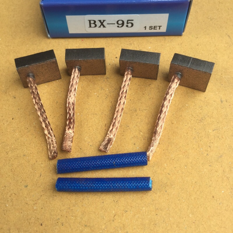 ถ่านBX95 ไดสตาร์ท มิตซูบิชิ สตาด้า แปรงถ่าน ขนาด 7x12x16 mm (หนาxกวางxยาว) 1ชุด 4 ก้อน