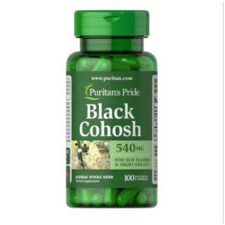 Puritans Pride [10v8	Black Cohosh 540	100 capsules #1ในไทย] ส่ง 23บ แบลคโคฮอช วัยทอง ร้อนวูบวาบ ต้านชรา