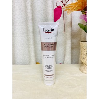 🔥Eucerin ของแท้ ฉลากไทย UltraWHITE+ Spotless Cleansing Foam 150 ml. โฟมทำความสะอาดผิวหน้าเพื่อผิวขาวกระจ่างใส