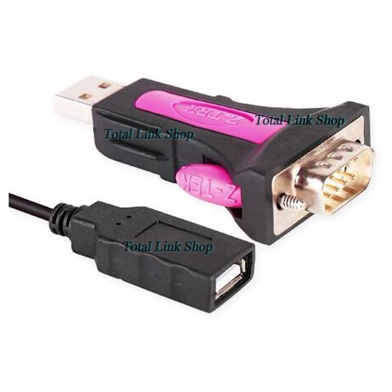 🌟Z-TEK ของแท้100%🌟อะแดปเตอร์ แปลง USB เป็น RS232 รองรับทั้ง Windows/Linux/Mac ถ่ายโอนเร็ว พร้อมสายขยาย USB 2.0 ยาว80cm