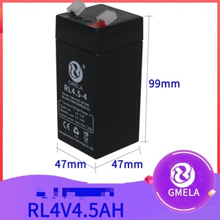 แบตเตอรี่(แห้ง) ยี่ห้อ Aroma / GMELA /MORKCY : 4V4.5Ah รุ่น 2-FM-4.5(4V4.5 Ah/20hR)แบตใหม่แอมเต็มคุณภาพสูงคุ้มค่าทนทาน