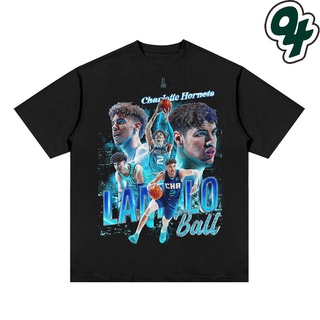 #เสื้อยืดแขนสั้น พิมพ์ลาย LaMeloBall LaMelo Ball Three Ball สไตล์อเมริกัน สําหรับผู้ชาย