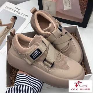 M &amp; X~[พร้อมส่ง] รองเท้ากีฬา Velcro พื้นหนา เข้ากับทุกการแต่งกาย แฟชั่นสําหรับผู้หญิง 2022