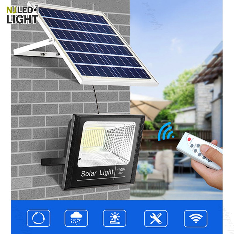 🚔ราคาพิเศษ+ส่งฟรี 💒ShineLight ไฟ SOLAR CELL สปอตไลท์ โซลาเซลล์ PVC JD LEDLight ขนาด 6 ขนาดให้เลือก 10W, 25w, 40w, 60w, 100w, 200w**8840(40W) PVC 💒 มีเก็บปลายทาง